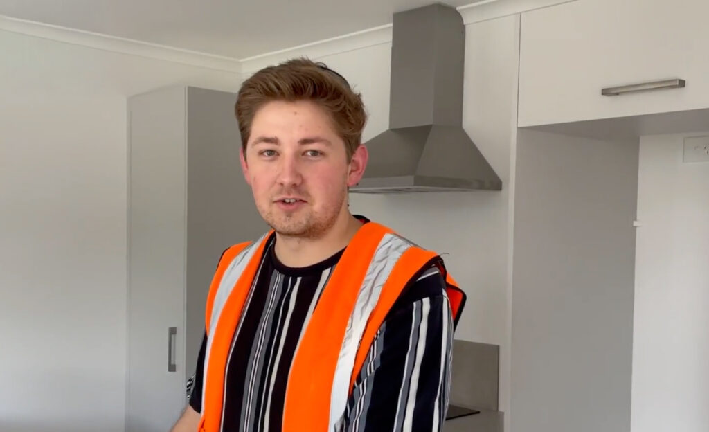 BXG representative discussing Verified Airtightness Results with Aero