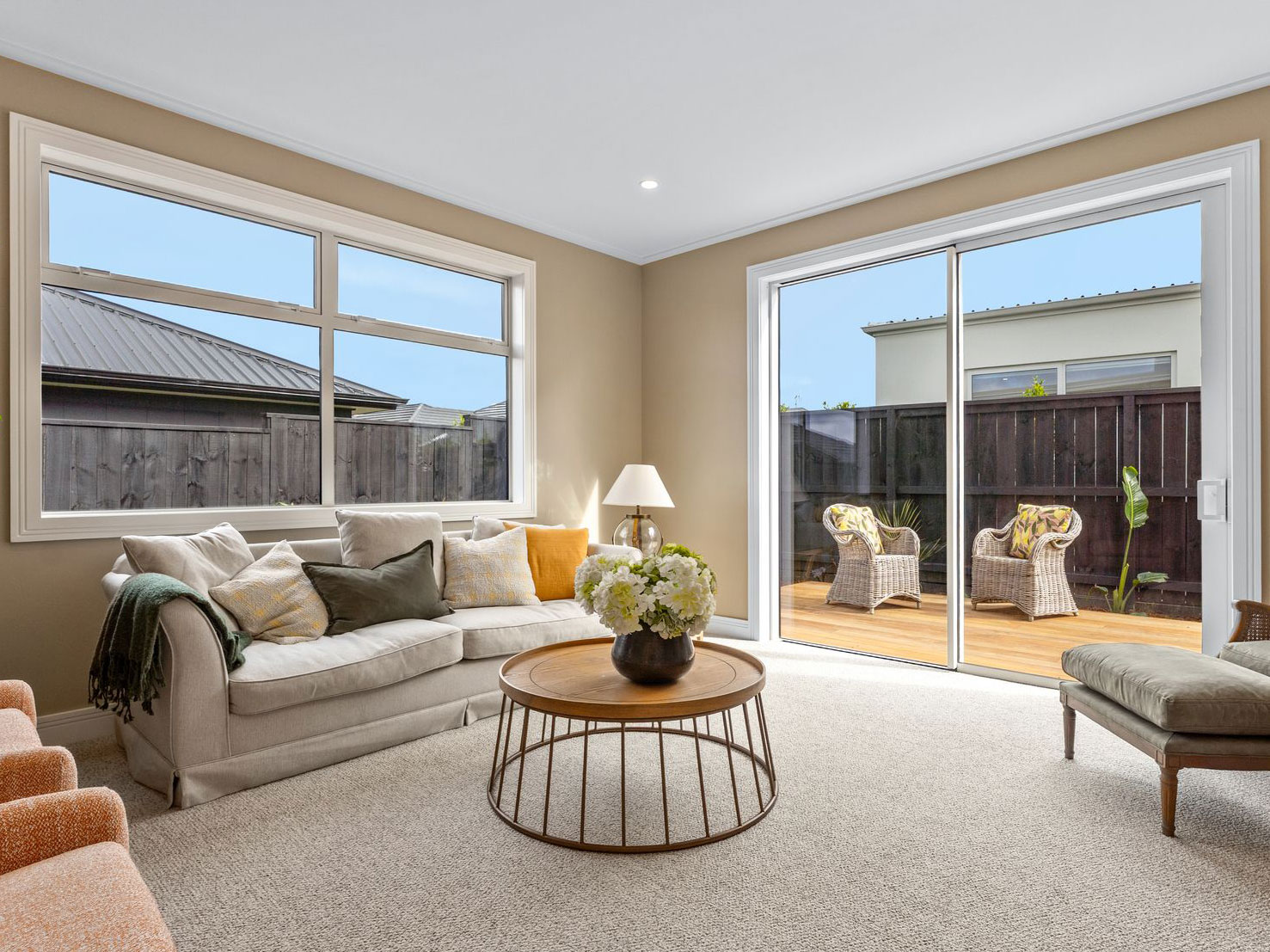 A showhome living room which has been sealed using AeroBarrier